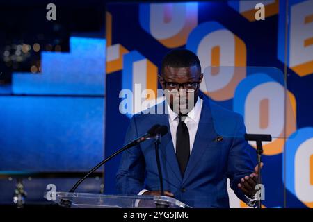 Alex Presha durante i Gerald Loeb Awards 2024 presentati da UCLA Anderson, tenutosi presso la Rainbow Room di New York, New York, USA, giovedì 10 ottobre 2024. Credito: Jennifer Graylock-Graylock.com Foto Stock