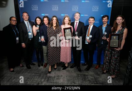 VINCITORE, Bloomberg, Stacy-Marie Ishmael, Zeke Faux, Hannah Miller, durante i Gerald Loeb Awards 2024 presentati da UCLA Anderson, tenutosi presso la Rainbow Room di New York City, New York, USA, giovedì 10 ottobre 2024. Credito: Jennifer Graylock-Graylock.com Foto Stock