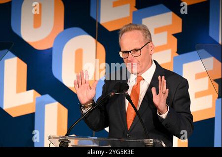 Tyler Mathisen durante i Gerald Loeb Awards 2024 presentati da UCLA Anderson, tenutosi presso la Rainbow Room di New York, New York, USA, giovedì 10 ottobre 2024. Credito: Jennifer Graylock-Graylock.com Foto Stock