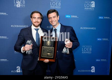 VINCITORE, Financial Times, Stephen Morris, James Fontanella-Khan durante i Gerald Loeb Awards 2024 presentati da UCLA Anderson, tenutosi presso la Rainbow Room di New York, New York, USA, giovedì 10 ottobre 2024. Credito: Jennifer Graylock-Graylock.com Foto Stock