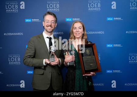 VINCITORE, Waylon Cunningham, Marisa Taylor durante i Gerald Loeb Awards 2024 presentati da UCLA Anderson, tenutosi presso la Rainbow Room di New York, New York, USA, giovedì 10 ottobre 2024. Credito: Jennifer Graylock-Graylock.com Foto Stock