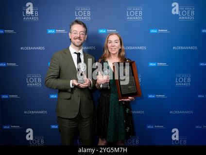 VINCITORE, Waylon Cunningham, Marisa Taylor durante i Gerald Loeb Awards 2024 presentati da UCLA Anderson, tenutosi presso la Rainbow Room di New York, New York, USA, giovedì 10 ottobre 2024. Credito: Jennifer Graylock-Graylock.com Foto Stock