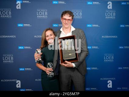 VINCITORE Katherine Blunt, Jeff Horowitz durante i Gerald Loeb Awards 2024 presentati da UCLA Anderson, tenutosi presso la Rainbow Room di New York, New York, USA, giovedì 10 ottobre 2024. Credito: Jennifer Graylock-Graylock.com Foto Stock