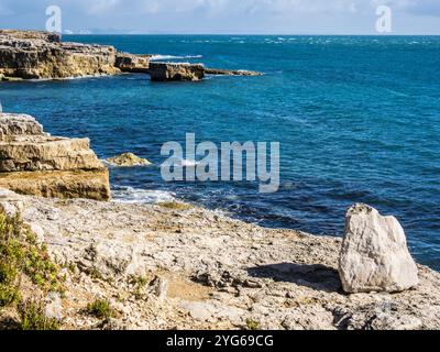 L'isola di Portland sulla Jurassic Coast nel Dorset. Foto Stock