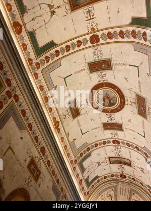 Castel Sant'Angelo, soffitto dipinto in Vaticano Foto Stock