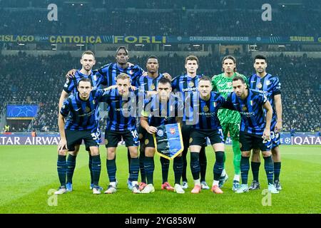 Italia, Italia. 6 novembre 2024. Milano Italia, 6 novembre 2024: Teamphoto dell'Inter durante la partita di calcio di UEFA Champions League tra FC Internazionale e Arsenal FC a San Siro a Milano, Italia. (Daniela Porcelli/SPP) credito: SPP Sport Press Photo. /Alamy Live News Foto Stock