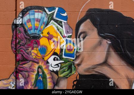 Arte di strada in Albuquerque, Nuovo Messico Foto Stock