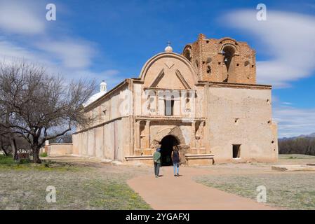 Arizona, Tumacacori National Historic Park, San Jose de Tumacacori, chiesa missionaria. (Solo per uso editoriale) Foto Stock