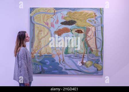 Copeland Gallery Peckham Londra 07 Nov 2024 Angelina May Davis Bounty, 2023 Oil on Canvas, il Cass Art Prize 2024 mira a promuovere l'arte contemporanea da tutto il Regno Unito e l'Irlanda, con un premio in denaro di £10.000 e uno stand gratuito all'altra fiera d'arte nella primavera 2025 assegnato al vincitore assoluto del concorso.8-16 novembre 2024 credito: Paul Quezada-Neiman/Alamy Live News Foto Stock