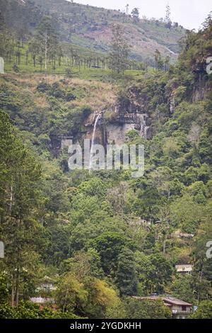 Ramboda Falls, Nuwara Eliya, Central Province, Sri Lanka, Asia Foto Stock