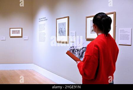 Edimburgo, Scozia, Regno Unito. 7 novembre 2024. Per la prima volta in Scozia, una mostra di una delle collezioni più belle e significative di disegni e acquerelli direttamente da Chatsworth House nel Derbyshire. Presso la Royal Scottish Academy potrai vedere 50 disegni raramente visti da alcuni dei più famosi nomi dell'arte europea, tra cui Albrecht Dürer, Hans Holbein il giovane, Peter Paul Rubens, Rembrandt van Rijn e Anthony van Dyck. Aperto al pubblico dal 9 novembre al 25 febbraio 2025. Crediti: Craig Brown/Alamy Live News Foto Stock