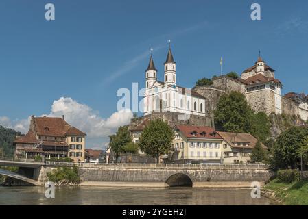 Castello di Aarburg, Aarburg, Cantone di Argovia, Svizzera Foto Stock