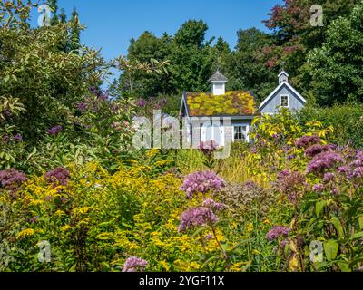 Immergiti nei giardini botanici Coastal Maine a Boothbay Harbor, Maine USA Foto Stock