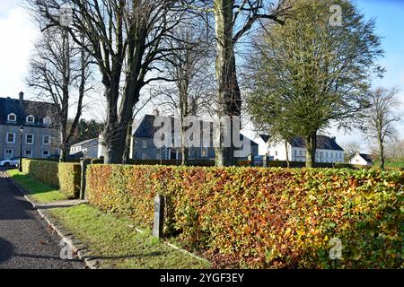 Gracehill, un insediamento moravo del XVIII secolo nei pressi di Ballymena, è il primo sito patrimonio dell'umanità dell'UNESCO dell'Irlanda del Nord. Foto Stock