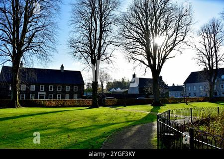 Gracehill, un insediamento moravo del XVIII secolo nei pressi di Ballymena, è il primo sito patrimonio dell'umanità dell'UNESCO dell'Irlanda del Nord. Foto Stock