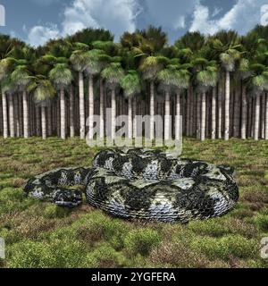 Titanoboa serpente gigante preistorico Foto Stock