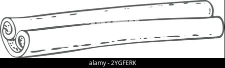 Cannella vettoriale e anice stellato. Illustrazione di alta qualità. disegno su sfondo bianco. Condimento aromatico per VIN brulé, bevande, pasticcini e dessert. Per fragranze per la casa, candele, profumi Illustrazione Vettoriale