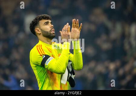 david raya Arsenal fc durante la partita campioni campionato - Inter-Arsenal FC - Milano, Italia - 6 novembre 2024 credito: Kines Milano/Alamy Live News Foto Stock