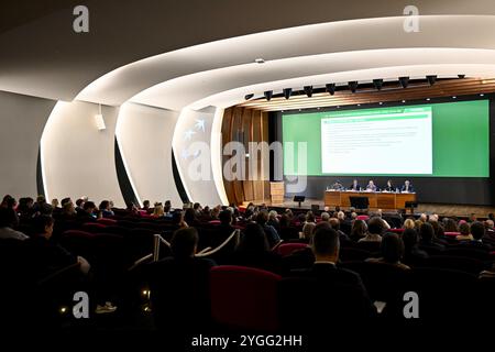 Bruxelles, Belgio. 7 novembre 2024. Un comunicato stampa sulla missione economica belga in Brasile, a Bruxelles, giovedì 7 novembre 2024. BELGA FOTO DIRK WAEM credito: Belga News Agency/Alamy Live News Foto Stock