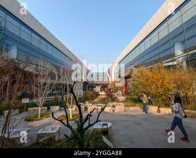 Pechino, Cina. 7 novembre 2024. Dato che British Airways e altre compagnie fermano i voli per la Cina, l'aeroporto di Pechino ha pochissimi clienti e circa una dozzina di partenze credito: Thomas Faull/Alamy Live News Foto Stock