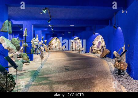 Funchal, la collezione dei "segreti di madre natura" nel Museo del Palazzo di Monte, espone innumerevoli minerali. Foto Stock