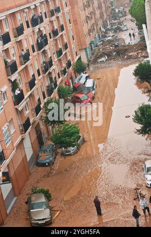 Catarroja Valencia Spagna - settembre 29 - 2024. Inondazioni d'acqua a Valencia in Spagna. Foto Stock