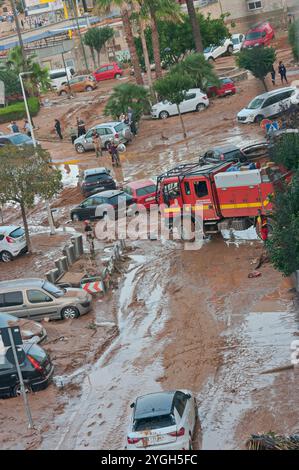 Catarroja Valencia Spagna - settembre 29 - 2024. Inondazioni d'acqua a Valencia in Spagna. Foto Stock