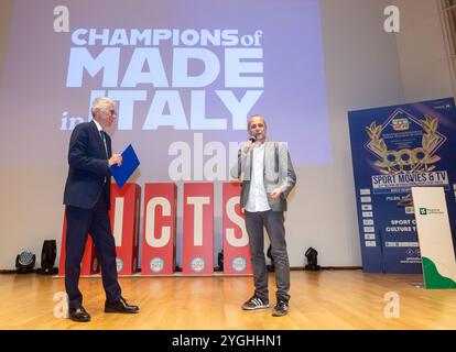 Milano, Italia. 7 novembre 2024. "Sport Movies &amp; TV 2024", proiezione di campioni del Made in Italy a Palazzo Lombardia - Milano, Italia - Gioved&#xec;, 7 novembre 2024 (foto Stefano porta/LaPresse) "Sport Movies &amp; TV 2024", proiezione dei campioni del Made in Italy a Palazzo Lombardia - Milano, Italia - giovedì 7 novembre 2024 (foto Stefano porta/LaPresse) credito: LaPresse/Alamy Live News Foto Stock