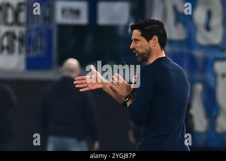 Roma, Italia. 7 novembre 2024. Vítor Bruno allenatore del Porto durante la fase MD4 di UEFA Europa League 2024/25 tra SS Lazio e FC Porto allo Stadio Olimpico il 7 novembre 2024 a Roma, Italia - credito: Nicola Ianuale/Alamy Live News Foto Stock