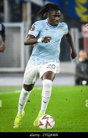 Roma, Italie. 7 novembre 2024. Loum TCHAOUNA della Lazio Roma durante la partita di calcio UEFA Europa League, League fase MD4 tra SS Lazio e FC Porto il 7 novembre 2024 allo Stadio Olimpico di Roma, Italia - foto Matthieu Mirville (M Insabato)/DPPI Credit: DPPI Media/Alamy Live News Foto Stock