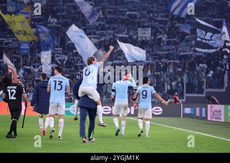 Roma, Lazio, ITALIA. 8 novembre 2024. 07/11/2024 Roma, Stadio Olimpico, partita di calcio valida per Europa League 2024/24 tra SS Lazio vs SSC vs FC Porto. In foto: Lazio calcio (Credit Image: © Fabio Sasso/ZUMA Press Wire) SOLO USO EDITORIALE! Non per USO commerciale! Foto Stock