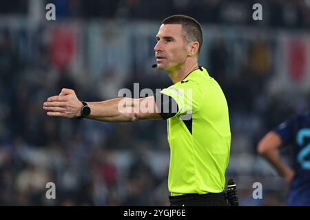 Roma, Italia. 7 novembre 2024. L'arbitro Georgi Kabakov durante la fase MD4 di UEFA Europa League 2024/25 tra SS Lazio e FC Porto allo Stadio Olimpico il 7 novembre 2024 a Roma, Italia - credito: Nicola Ianuale/Alamy Live News Foto Stock