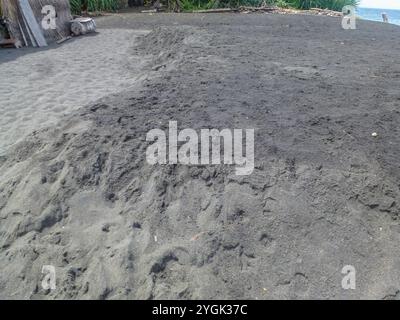 Coltivazione tradizionale del sale, estrazione di sale da parte dei famosi produttori di sale. Produzione di sale d'acqua marina attraverso l'evaporazione a Bali, Indonesia Foto Stock