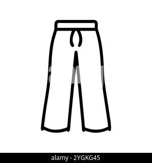 semplice illustrazione vettoriale di un pantalone palazzo , in uno stile semplice e pulito, per grafica business e fashion. illustrazione abiti piatti. Illustrazione Vettoriale