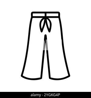 semplice illustrazione vettoriale di un pantalone palazzo , in uno stile semplice e pulito, per grafica business e fashion. illustrazione abiti piatti. Illustrazione Vettoriale