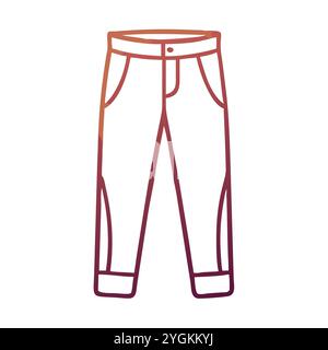 semplice illustrazione vettoriale di un pantalone , in uno stile semplice e pulito, per grafica business e fashion. illustrazione abiti piatti. Illustrazione Vettoriale