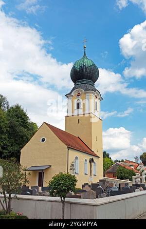 Vista esterna della chiesa di San Giovanni a Weltenburg, Baviera, Germania Foto Stock