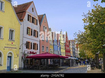 Case su Unterer Markt nel centro storico di Weiden nell'alto Palatinato. Weiden OPF, Baviera, Germania, Europa Foto Stock