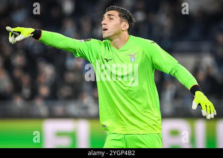 Roma, Italie. 7 novembre 2024. Christos MANDAS della Lazio Roma durante la partita di calcio UEFA Europa League, League MD4 tra SS Lazio e FC Porto il 7 novembre 2024 allo Stadio Olimpico di Roma, Italia - foto Matthieu Mirville (M Insabato)/DPPI Credit: DPPI Media/Alamy Live News Foto Stock