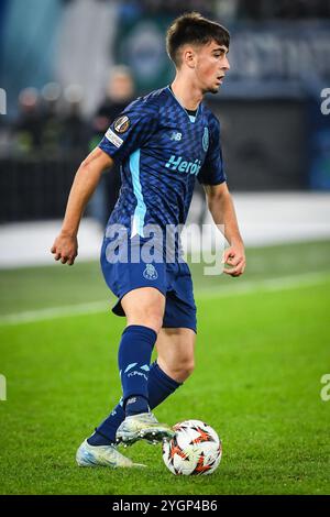 Roma, Italie. 7 novembre 2024. Martim FERNANDES del FC Porto durante la partita di calcio UEFA Europa League, League Phase MD4 tra SS Lazio e FC Porto il 7 novembre 2024 allo Stadio Olimpico di Roma, Italia - foto Matthieu Mirville (M Insabato)/DPPI Credit: DPPI Media/Alamy Live News Foto Stock