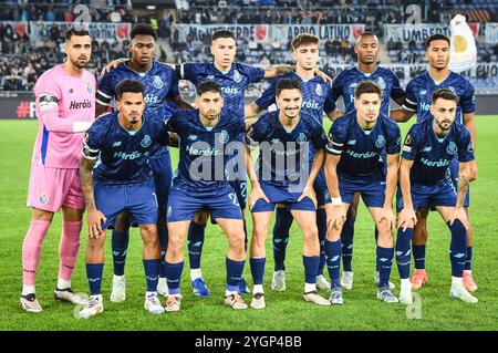 Roma, Italie. 7 novembre 2024. Squadra di Porto durante la partita di calcio UEFA Europa League, fase MD4 tra SS Lazio e FC Porto il 7 novembre 2024 allo Stadio Olimpico di Roma, Italia - foto Matthieu Mirville (M Insabato)/DPPI Credit: DPPI Media/Alamy Live News Foto Stock