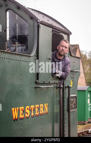 GWR '4575' 2-6-2T No. 5526, Alton on the Mid-Hants Railway, Hampshire, Inghilterra, Regno Unito Foto Stock