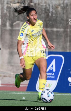 Cercola, Italia. 3 novembre 2024. Chiara Beccari della Juventus FC in azione durante la partita di serie A Women Ebay tra Napoli femminile e Juventus FC allo stadio Giuseppe piccoli il 3 novembre 2024 a Cercola, italia punteggio finale 0-3 (foto di Agostino Gemito/Pacific Press/Sipa USA) credito: SIPA USA/Alamy Live News Foto Stock