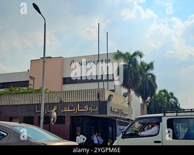 Cairo, Egitto, ottobre 31 2024: Novartis CO Building in Egitto, Novartis AG è una multinazionale farmaceutica svizzera con sede a Basilea, Svizzera Foto Stock