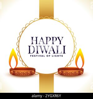 Indian felice Diwali celebrazione background design festival Illustrazione Vettoriale