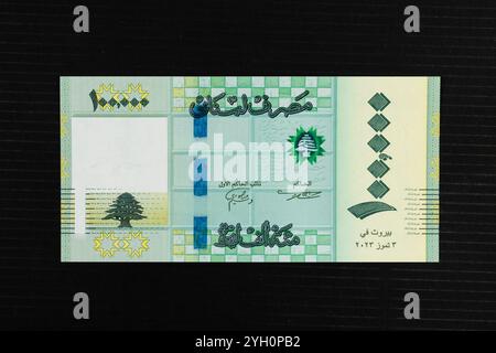 Libano 100.000 Livres Banknote, Banca del Libano Foto Stock