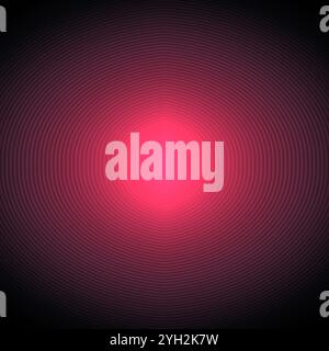 Sfondo astratto con una luce a fascio concentrato e cerchi concentrici di linee sottili Foto Stock