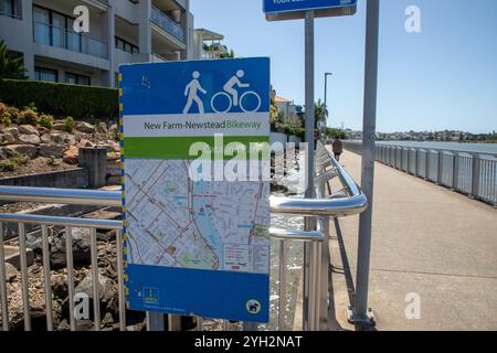 Brisbane, Queensland. 4 ottobre 2024. Dalla nuova fattoria alla Newstead Bikeway a Teneriffe, Brisbane. Crediti: Richard Milnes/Alamy Foto Stock