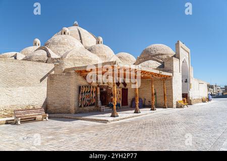 Il Trading Dome Toqi Zargaron a Bukhara, Uzbekistan Foto Stock