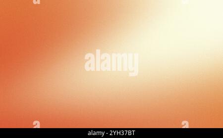 Sfondo sfumato arancione, sfumatura colore uniforme con riflettore bianco, sfumatura del rumore, spazio di copia Foto Stock